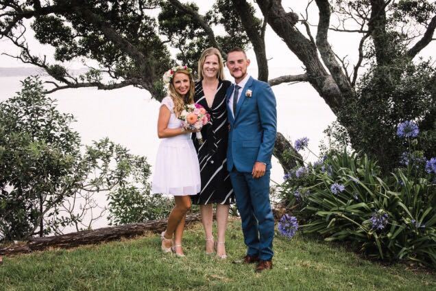 Chic wedding ceremony with professional celebrants on Waiheke Island.
